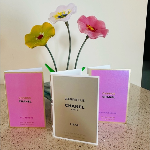 NWT Chanel Fragrance Trio with Pink, Gold, and Purple Accents - Picture 16 of 16
